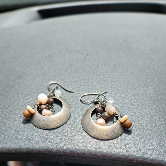 Silpada Sterling and Beaded Earrings - Picture 4 of 9